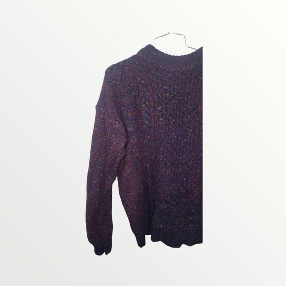 vintage b.d baggies eggplant flecked wool pullover Large - Picture 3 of 6